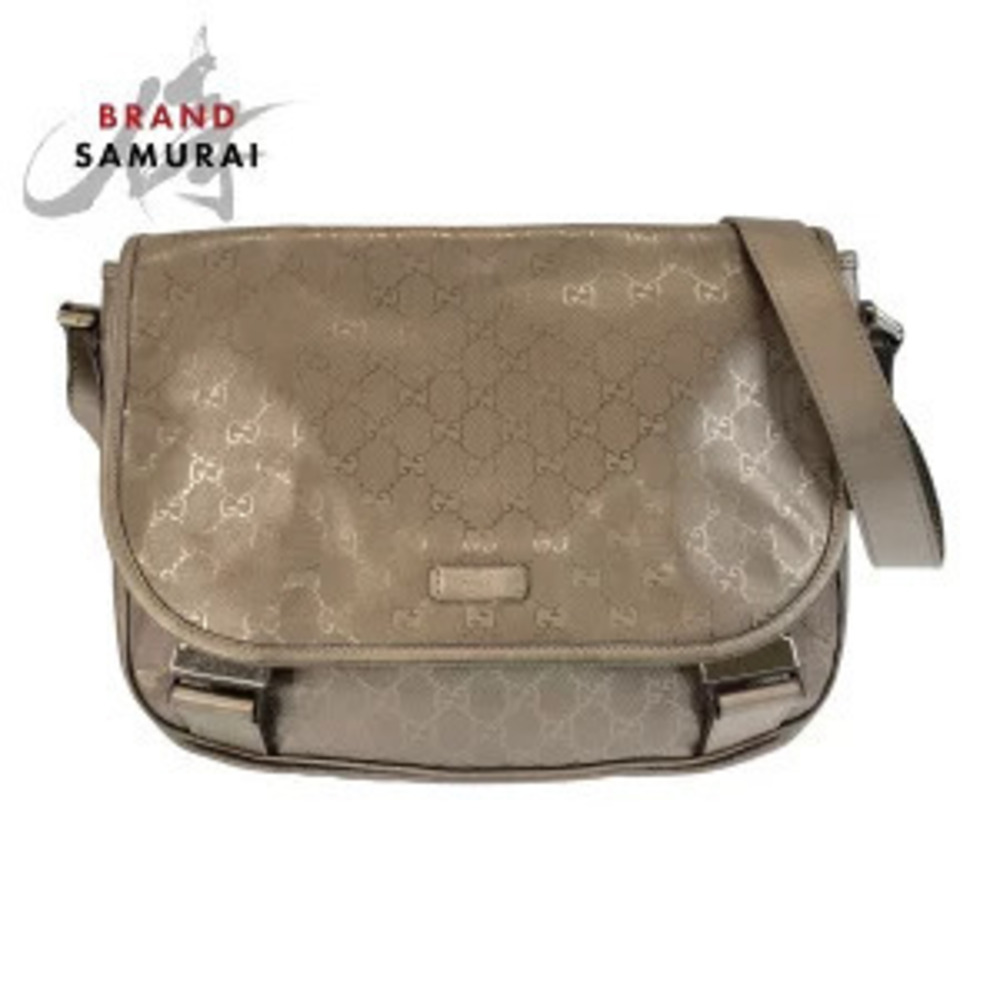 Gucci GG Imprime metallic brown shoulder bag messenger